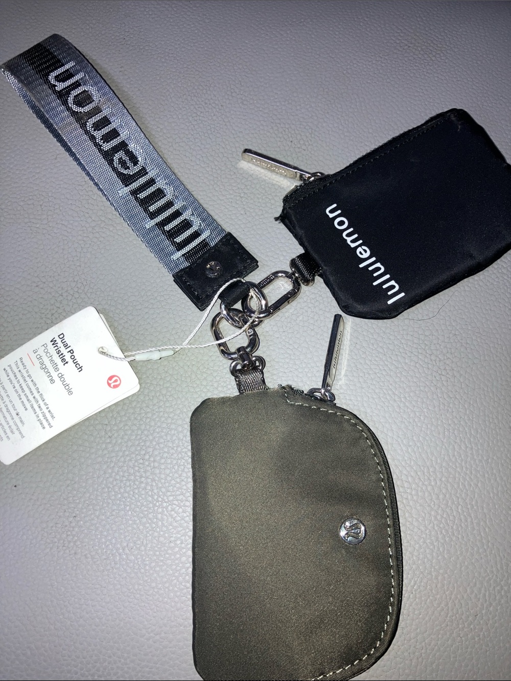 lululemon Dual Key & Card Holder Set - Black & Olive